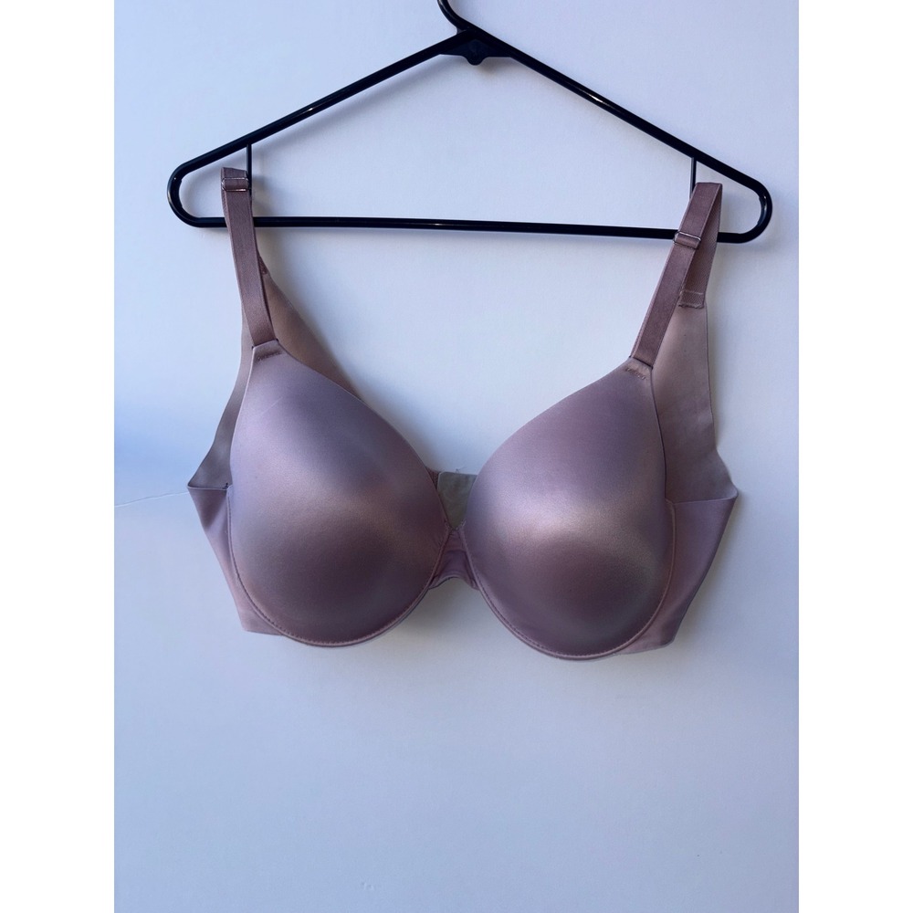 Soma Vanishing Back Full Coverage Underwire Bra Smooth Satin Padded Rose Gold